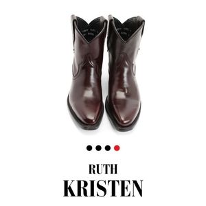 Fluevog Ruth Kristen boots in Oxblood